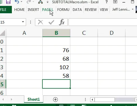 Macro SUBTOTAL de Excel por Jeff Lenning