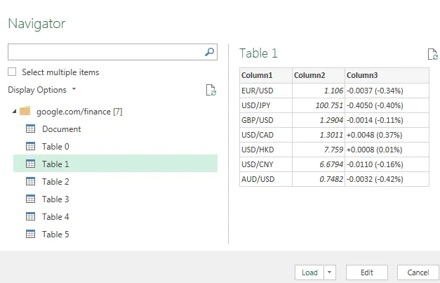 Navegador Excel de Jeff Lenning