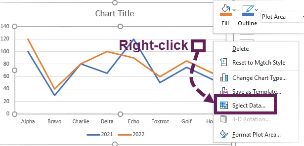 Gráfico - Seleccionar datos