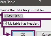 Crear cuadro de diálogo de tabla