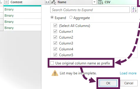 Expandir la columna CSV