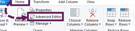 Inicio Editor avanzado para ver el código M