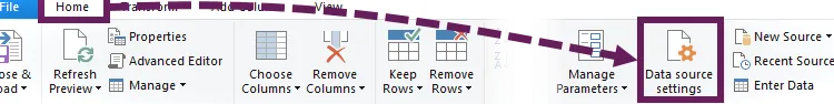 Inicio - Configuración de fuente de datos