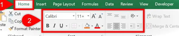 Cinta de inicio para editar títulos de gráficos