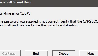 VBA para proteger y desproteger hojas - Contraseña incorrecta