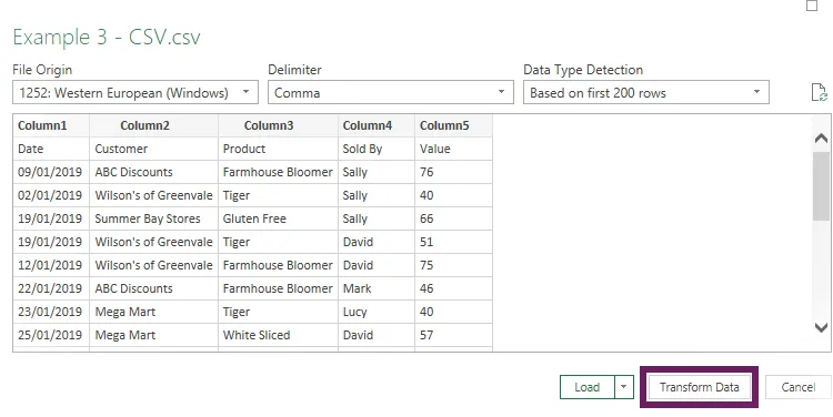 Cargar datos desde un archivo CSV