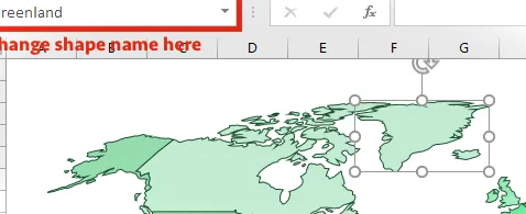 Gráfico de mapa: cambiar el nombre del país