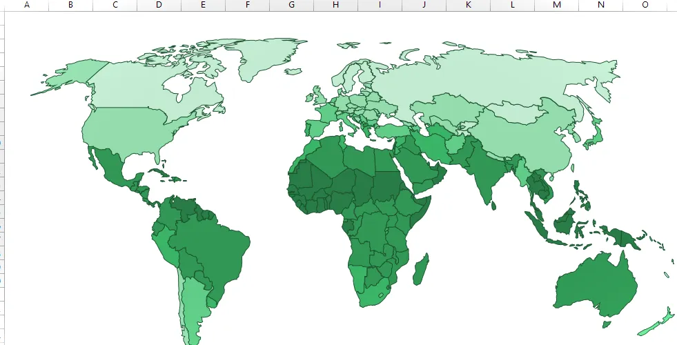 Gráfico de mapas - Mapa mundial