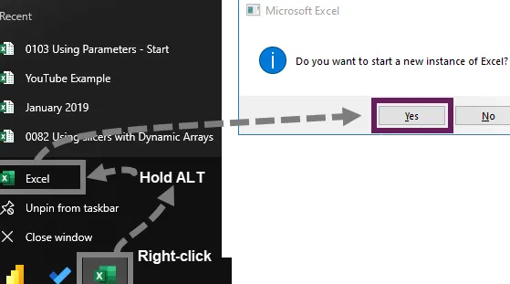 Nueva Instancia de Excel ALT + Clic