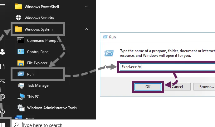 Nueva instancia de Excel desde la ventana Ejecutar