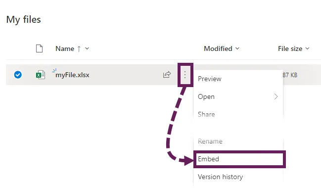 OneDrive Personal: insertar vínculo