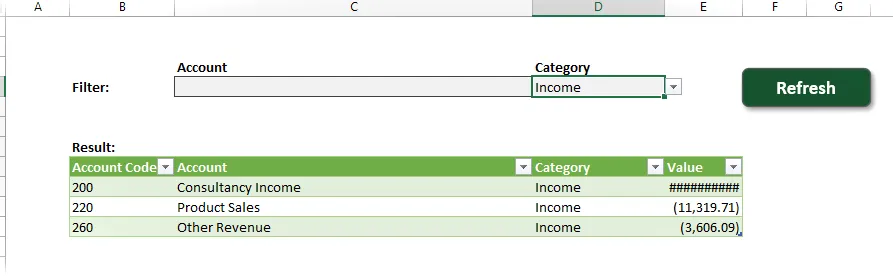 Opción Power Query Filtrar todo