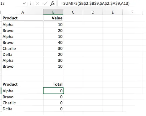 Fórmulas de Excel que no se calculan: SUMIFS no se calcula debido a espacios finales