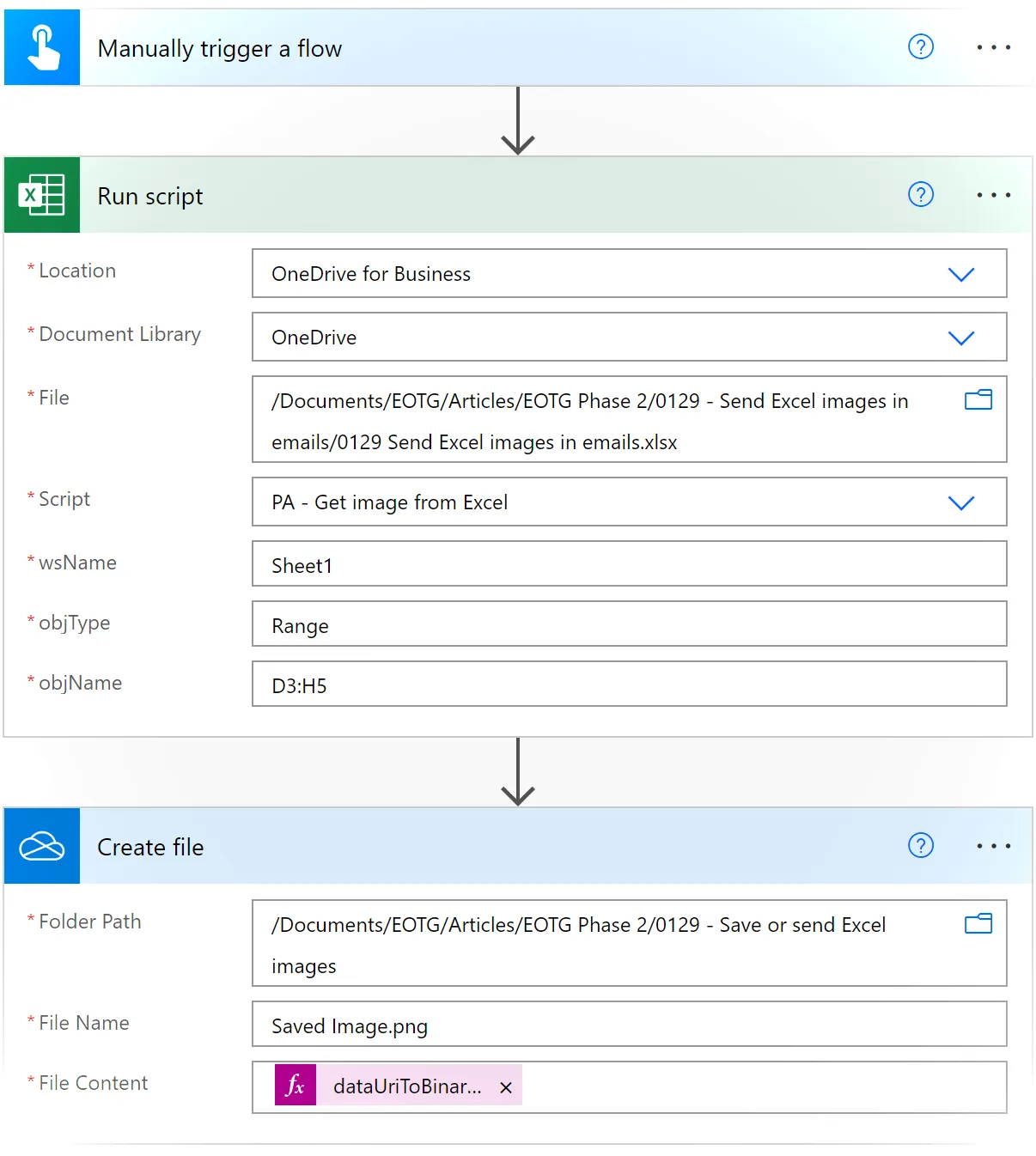 Guardar imagen en OneDrive o SharePoint