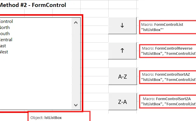 Ordenar cuadros de lista -FormControl