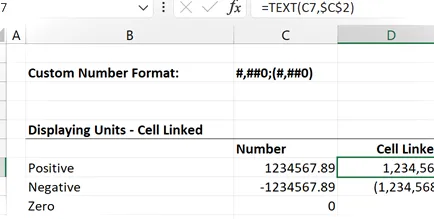 Función de TEXTO con formato de número vinculado a celda