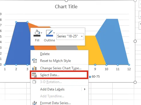 Ancho de gráfico variable seleccionar datos clic derecho